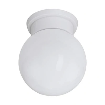 Imagen de Eglo Durelo lámpara de techo 1 foco, moderna para salón, cocina o pasillo, plástico y cristal, color blanco, con casquillo E27