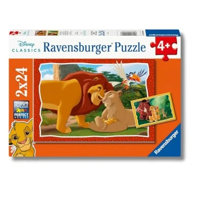 Imagen de Ravensburger puzzle El Rey León, Disney, infantil, 2 puzzles de 24 piezas, para niños +4 años, Tamaño 26x18cm