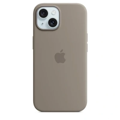 Imagen de Apple Funda de silicona con MagSafe para iPhone 15, Arcilla