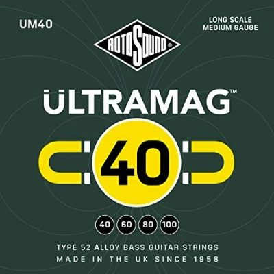 Imagen de Rotosound UM Ultramag Bass roundwound long scale 4 string Medium 40 100 UM40