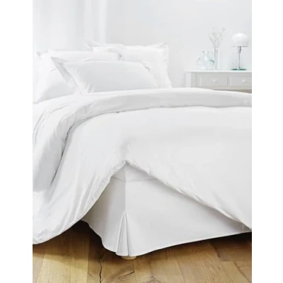 Imagen de Cubre Canape 140x200 Blanco 4 Faldas de 30 cm para Cama 140 x 200 con somier Funda Protector Fabricado en Europa