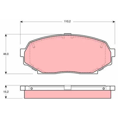 Imagen de TRW GDB1028 Juego de pastillas freno no preparado para indicador desgaste MAZDA: MX 5 I