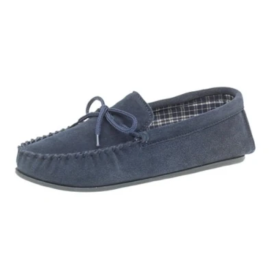 Imagen de Mocasines para hombre de piel sintética con resistente suela en PVC suela, tallas 40 48, color Azul, talla 44