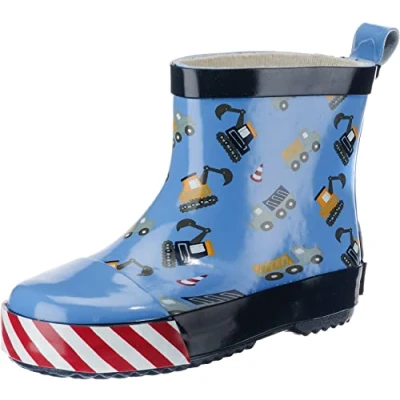 Imagen de Botas de lluvia goma para bebé niño Playshoes Low Construction