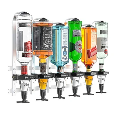 Imagen de Dispensador de Pared doméstico para Bebidas espirituosas con abrebotellas Incluido, Capacidad 4/6 Botellas, depósito 25 ml 6 Bottle