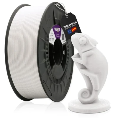 Imagen de WINKLE Filamento PLA Mate Blanco Nata Impresora 3D 1,75mm 1kg Superficie Impresoras FDM Matte Bobina