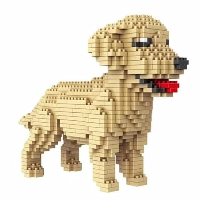 Imagen de Atomic Building Perro Golden Retriever (Labrador Retriever). Figura para ensamblar con nanoblocs. 950 Piezas.