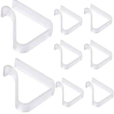 Imagen de DIAONIAN 8 Piezas Sujeta Manteles,Sujeta Manteles De Mesa Exterior,Pinzas Manteles,Pinzas para Mesa,Pinzas Mantel,Material PS,Transparente,para 2 3,5cm Espesor
