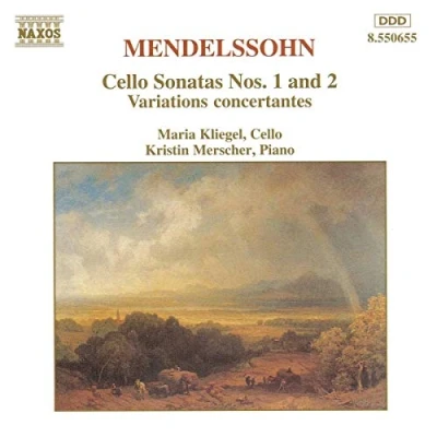 Imagen de Mendelssohn : Sonates pour violoncelle n 1 et 2 Variations concertantes Mélodie sans parole en ré maj. Op. 109