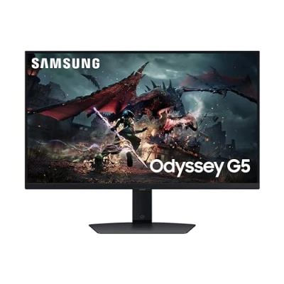 Imagen de Samsung Odyssey G50D Pantalla para PC (27 Pulgadas, 180 Hz, 1 ms, rápida IPS, resolución QHD: 2560 x 1440, Contraste 1000:1, AMD FreeSync, Auto Source Switch +, HDR400, pie Ajustable,
