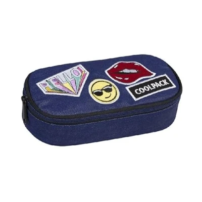 Imagen de Coolpack 93798CP, Estuche escolar CAMPUS BADGES G DENIM, Multicolor