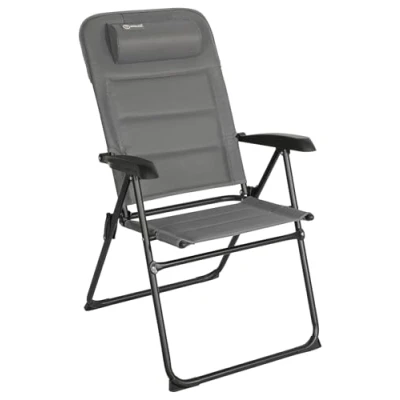 Imagen de Homecall silla de jardín plegable acolchada con espuma secado rápido y respaldo ajustable, gris