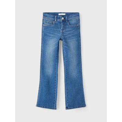 Imagen de Name it Nkfpolly Vaqueros bootcut para niños, Talla: 104, Blue denim