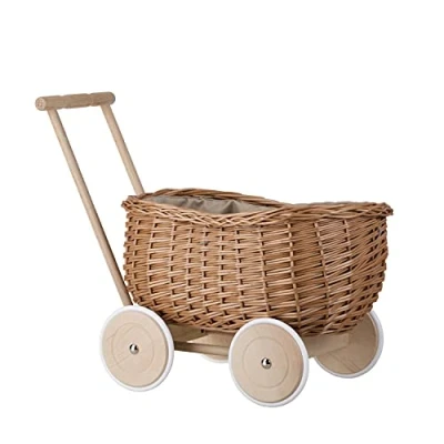 Imagen de e wicker24 Alles aus Weide Carrito de mimbre, colgante cesta
