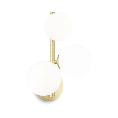 Imagen de Ideal Lux PERLAGE Lámpara de pared 3 globos luz Latón