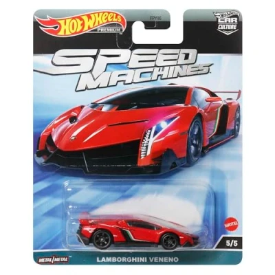 Imagen de Hot Wheels Moldeado modelo Lamborghini Veneno Car Culture Speed Machines Escala 1:64 7 cm Premium HKC41