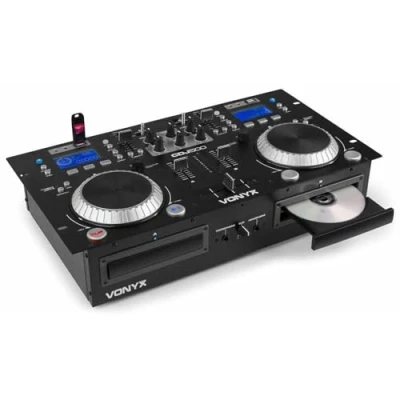 Imagen de Mesa de Mezclas controladora, Reproductor CD, DJ Vonyx CDJ500 (con Amplificador Integrado 2 x 100 W, 90 dB, 20 20000 Hz, RCA, 115 240 V)