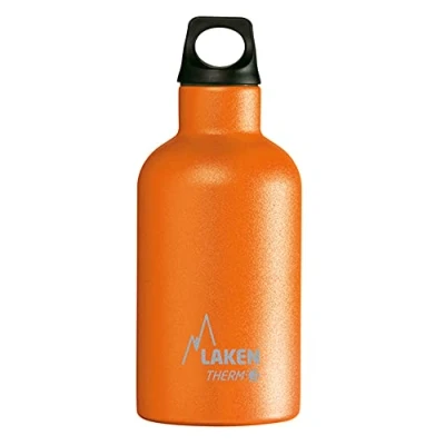 Imagen de Botella Térmica de Acero Inoxidable Doble Pared Aislada al Vacío Laken (0,35L Naranja) Para Niños y Adultos/Para Gimnasio Deportes Resistente Duradera