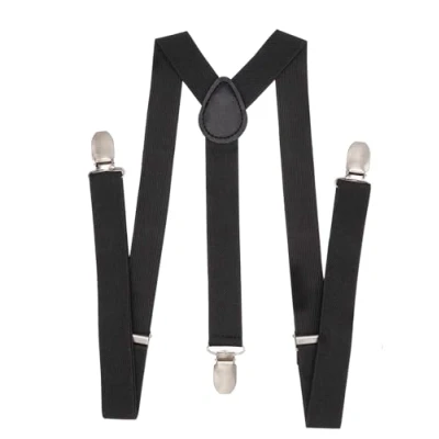 Imagen de NestNook tirantes para hombre de 1 pulgada ancho, ajustables en forma Y, comodidad transpirable hombres y mujeres, Negro, Talla única