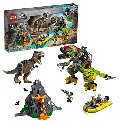 Imagen de LEGO Jurassic World T. Rex vs. Dinosaurio Robótico Juguete de construcción para Recrear Aventuras con los Dinosaurios World, Novedad 2019 (75938) , color/modelo surtido