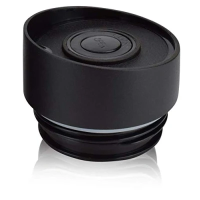 Imagen de Milu Tapa de repuesto para taza térmica 210ml con pulsador pieza recambio color negro incl. precinto Libre BPA