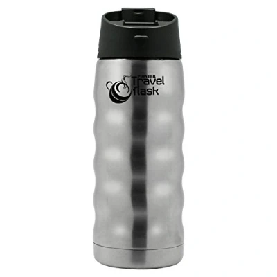 Imagen de Pioneer Grunwerg Cafetera de vacío Viaje Botella Agua Caliente, Acero Inoxidable, Metalizado, 350 ml