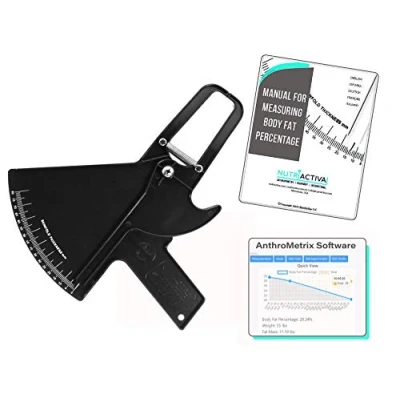 Imagen de Plicometro Slim Guide con Software de Grasa Corporal y Manual Multilingue (Negro)