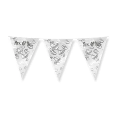 Imagen de PD Party Línea de Bandera lámina Foil Bunting, Color plata, 1000 x 30 0.1 cm (7031046)