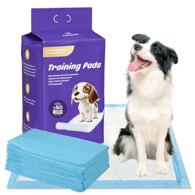 Imagen de Nanipets® Empapadores Perros, Almohadillas De Entrenamiento para Mascotas SÚPer Absorbentes Y a Prueba Fugas, 45*60 CM Alfombrillas HigiÉNica Gruesas Extra Grandes, 50 Unidades