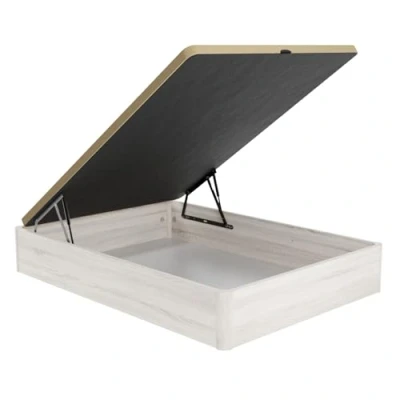 Imagen de DUÉRMETE ONLINE Canapé Abatible de Madera Súper Reforzado con Gran Capacidad, Esquinas Redondeadas, Polar, 105 x 190