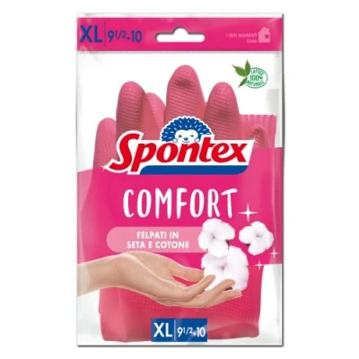 Imagen de Spontex Guantes para el hogar Soft Talla Extra Grande, Látex, Rosa, XL (Confezione da 1)