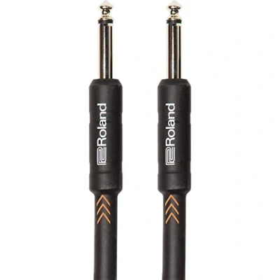 Imagen de Cable de instrumento la serie Black Roland con jacks 1/4 pulgada recto/recto 1,5 m longitud RIC B5