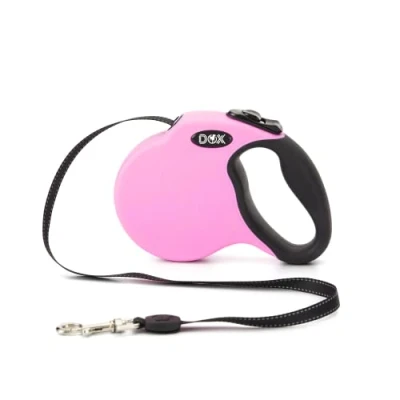 Imagen de DDOXX Correa Perro Enrollable Reflectante Tamaños de Correas para Perros Pequeños y Grandes Extensible Accesorios Rosa M 5m hasta 20 kg, Metro