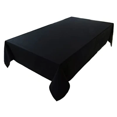 Imagen de Lemos Home Mantel algodón, colección Concept, Color y tamaño a Elegir (Mantel 150 x 220 cm, Negro)