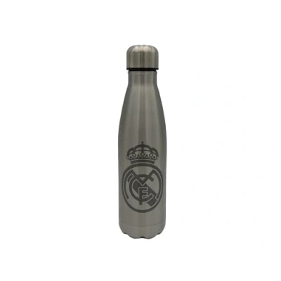 Imagen de CYP Brands Real Madrid Botella de agua acero, Bidón, Cantimplora, Cierre Hermético, 550 ml, Color plata, Producto Oficial