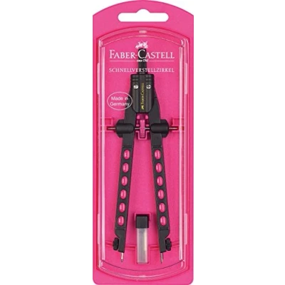 Imagen de Faber Castell 174335 Compás, Color Rosa, (Factory Neon Pink)