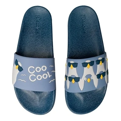 Imagen de Dedoles Chanclas Unisex Hombre Mujer y Niños Sandalias diseños divertidos Libros Pizza Flores Fiesta Café Regalo, Color: Palomas divertidas, 40 EU