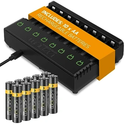 Imagen de Venom Power Base de Carga para batería Recargable (10 Pilas AA, 1000 mAh, 1,2 V, NiMH)