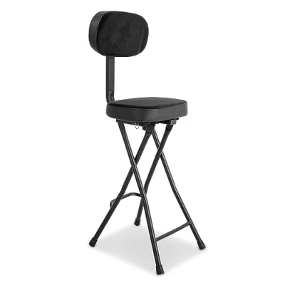 Imagen de GEWA Teclado KST 10, Piano, banqueta para Instrumentos (Fabricada en Tubo de Acero Resistente, Estable y Duradera, Regulable Altura, Postura ergonómica Posible), Terciopelo Negro, aleado