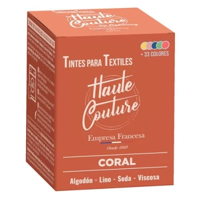 Imagen de Tinte Textil Coral 350g Todo en Uno Listo para usar Ropa y Tejidos HAUTE COUTURE