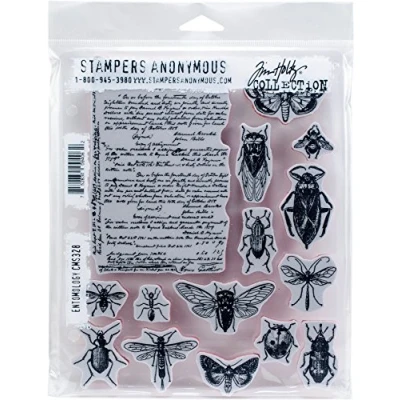 Imagen de Tim Holtz Stampers Anon Cling RBBR Juego de sellos para entomología, multicolor, talla única