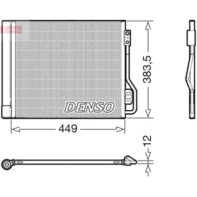 Imagen de DENSO DCN16002 Condensador con secador R 134 a SMART: Fortwo II Coupé, Cabrio