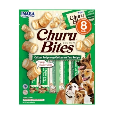 Imagen de CHURU Dog Bites Receta DE Pollo con ATUN 8X 12GR