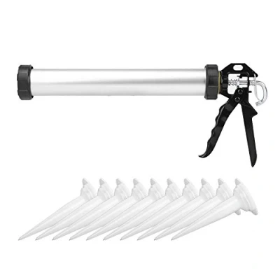 Imagen de Pistola para silicona, calafateo con 10 Boquilla, applicatrice universal cerrada, 600 ml
