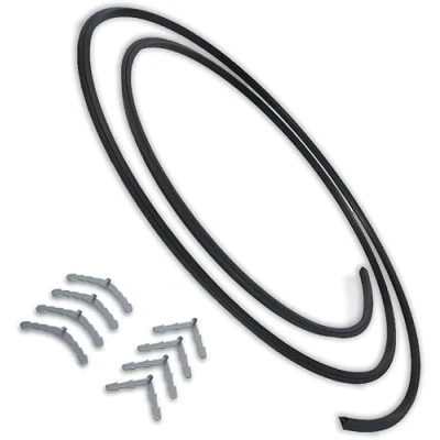 Imagen de Anakel Home Repuesto Junta Puerta Horno Compatible con Teka, Balay... Goma Universal, Largura Recortable Incluye 6 Ganchos de Fijación, Color Negro, 170 cm