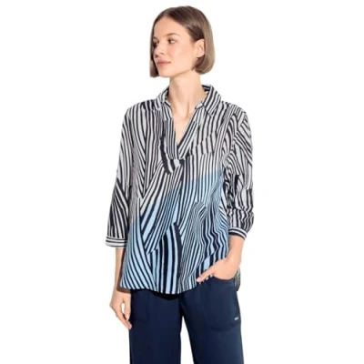 Imagen de CECIL B344680 Blusa Larga a Rayas, Universal Blue, L Mujeres