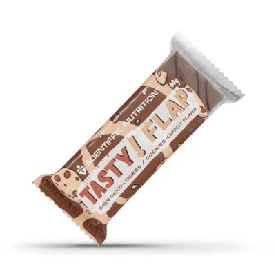 Imagen de Scientiffic Nutrition Tasty Flap, Barritas Energéticas de Avena Perfectas para Quienes Necesitan Aumentar su Ingesta Calorías Sabor Choco Cookies, 60g.