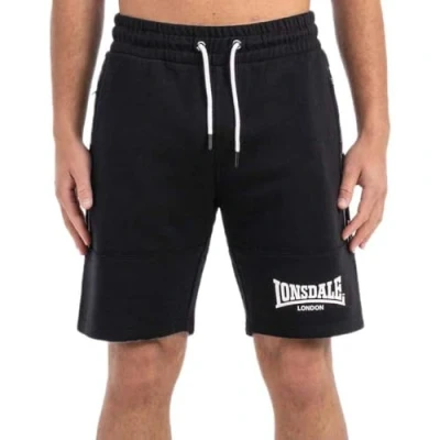 Imagen de Lonsdale Normale Passform Scarvell Pantalones deportivos, Hombre, Talla: Large, Black white