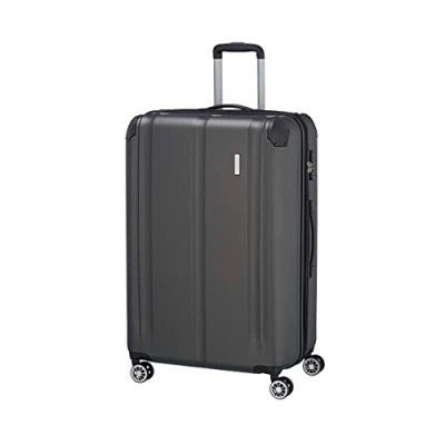 Imagen de Travelite Maleta de 4 Ruedas L con Candado TSA + Pliegue Expansión, City: Carro Robusto Cubierta Dura Superficie Resistente a Los Arañazos, 77 cm, 113 litros (Ampliable 124 litros)