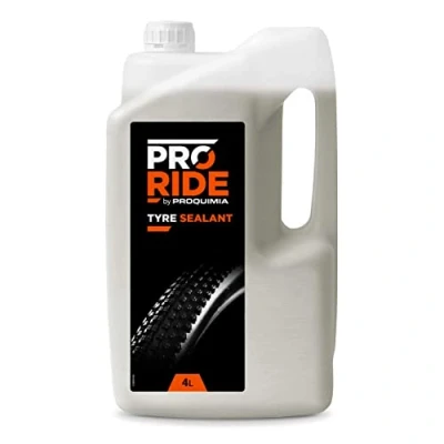 Imagen de PRORIDE Tyre Sealant Líquido Antipinchazos Bicicleta Sellante Tubeless y Cámaras 4 Litros, Blanco
